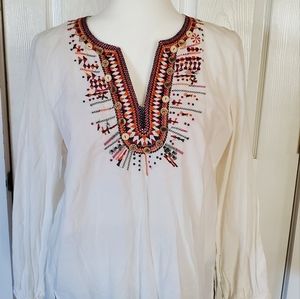 Poetic Florals S/M embroidered top